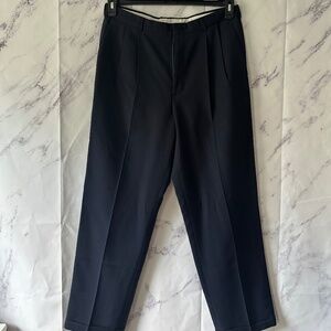 VTG 90S SLATES WOOL BLEND DRESS PANTS NAVY BUE MEN'S 36/32